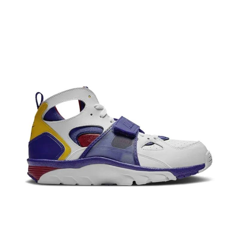 Nike Air Trainer Huarache Anti Slip Wear Resistant Mid Top Casual Running Shoes Men's White-1