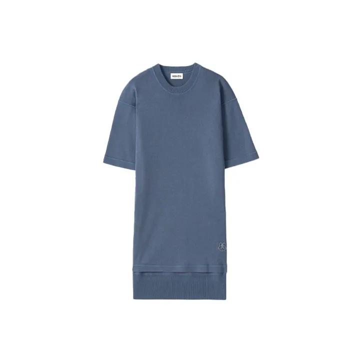 KENZO Short Sleeved Dress Women's Dark Blue-0
