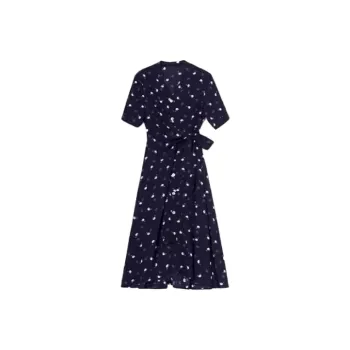 Mapping Short-Sleeved Dresses Women's Navy Blue