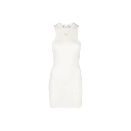 OFF WHITE Sleek Rowing Logo Print Minidress OFF WHITE