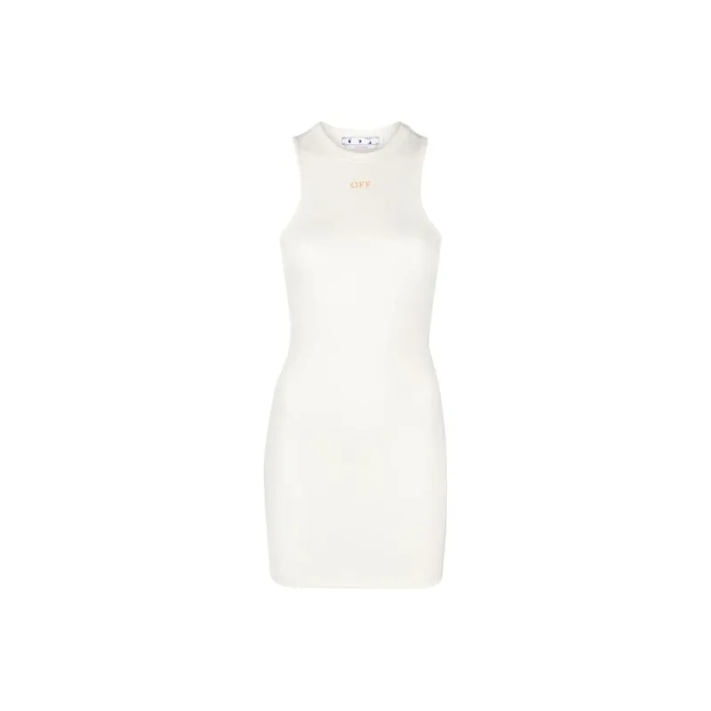 OFF WHITE Sleek Rowing Logo Print Minidress OFF WHITE-0