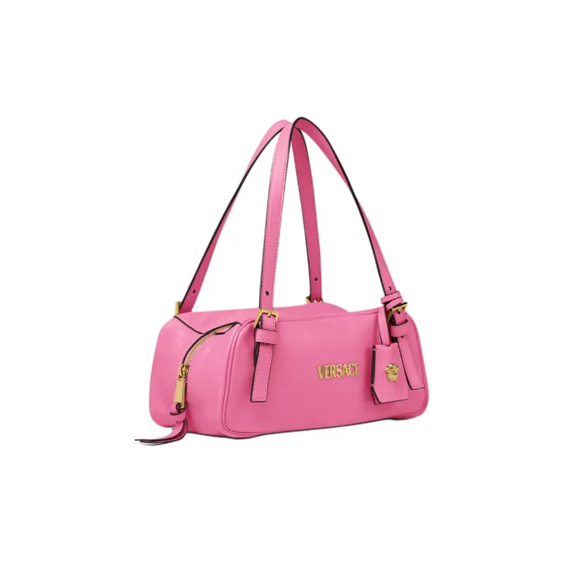 FANSIZHE Sheepskin Bowling Bag, Handbag, Shoulder Bag Women's Dark Pink-1