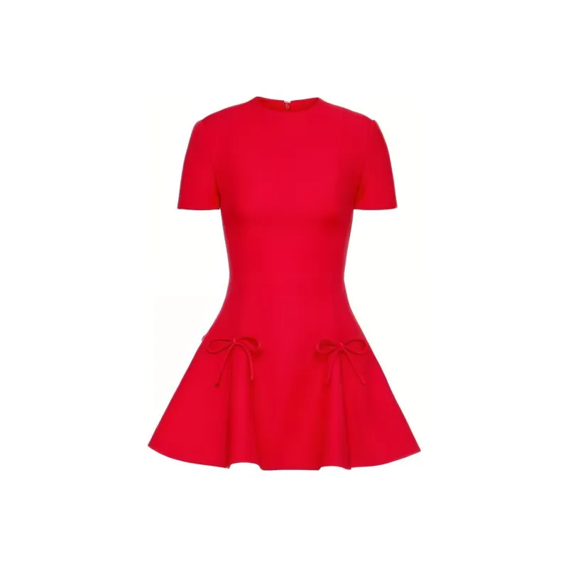 Valentino Short-Sleeved Dresses Women's Red-0