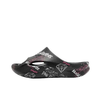 PINK PANTHER x QIAODAN Slip Resistant Abrasion Resistant Slide Slippers Women's Black