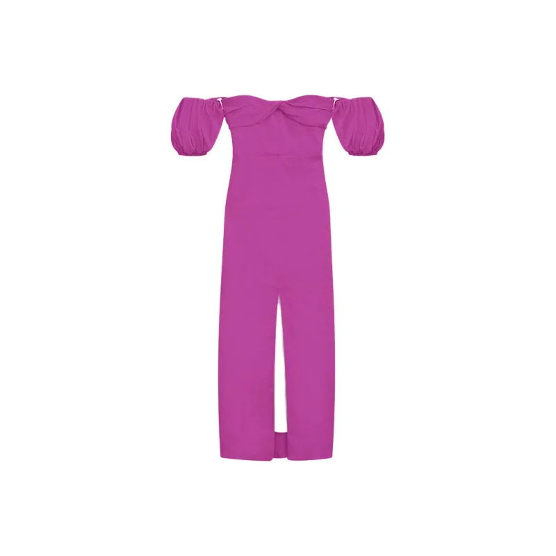ISABEL MARANT FW24 Short-Sleeved Dresses Women's Purple-0