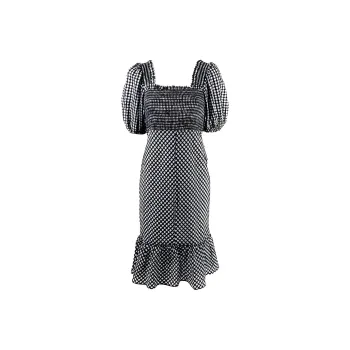 GANNI Short Sleeved Dresses Women's Black