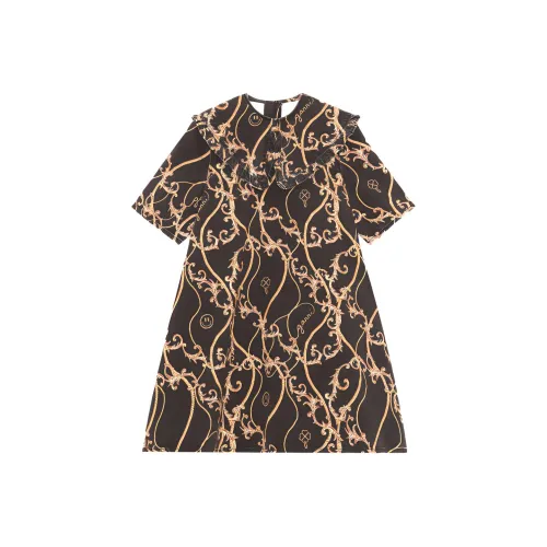 GANNI Short Sleeved Dress Women's Black