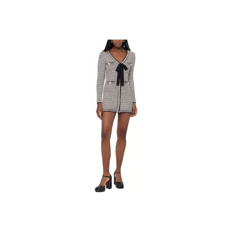 Self portrait Striped Knit Mini Dress-0