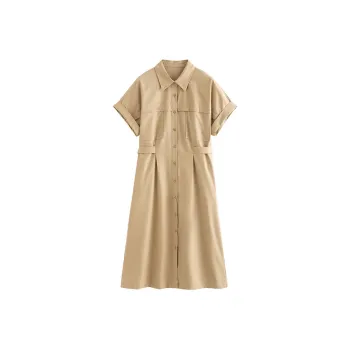 Initial Language Short Sleeved Dress Women's