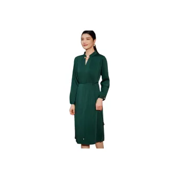 BBLLUUEE Long Sleeved Dress Women's Turquoise