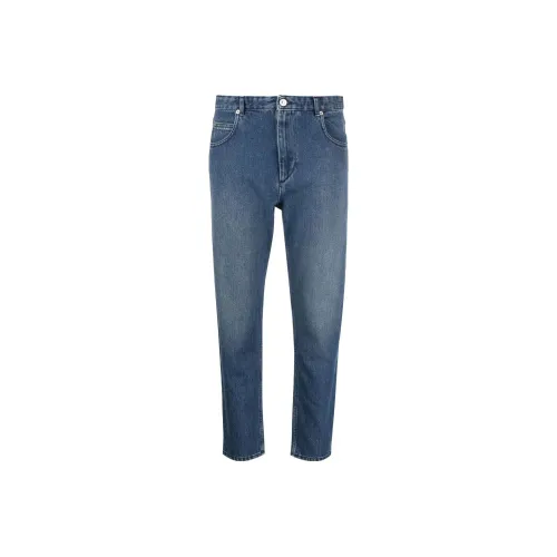 ISABEL MARANT ETOILE Dulce Floral Printed Knot Detailed Mini Dress Mid Rise Straight Leg Jeans