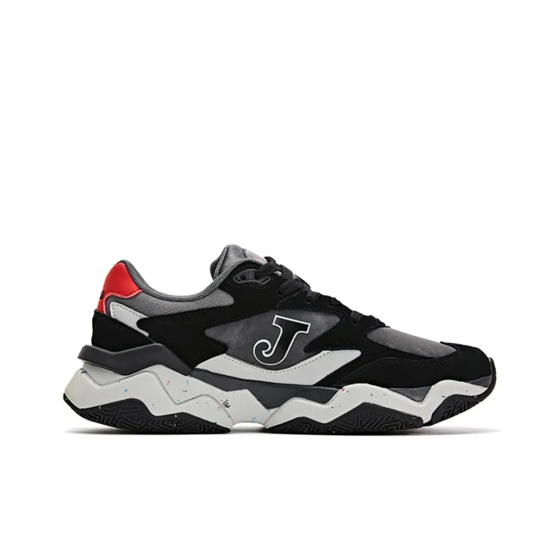 Joma Abrasion Resistant Slip Resistant Low Top Platform Casual Shoes Men's Black Gray-1