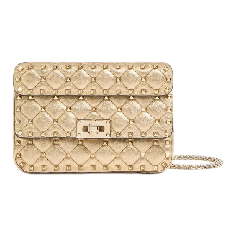 Valentino GARAVANI Nappa Leather Portable Crossbody Bag, Shoulder Bag Small Size Women's Beige-0