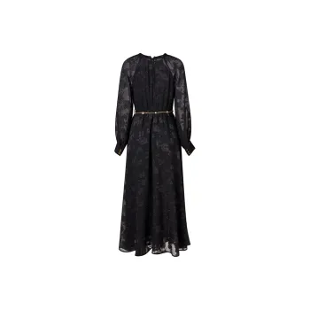 BADINA Long Sleeved Dress Women's Black Gold