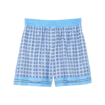Burberry Checked Silk Shorts