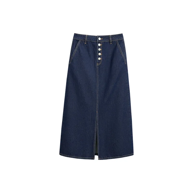 AMII Denim Long Skirts Women's-0
