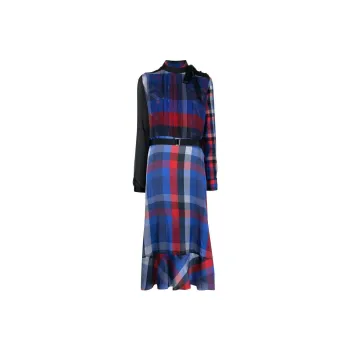 Sacai Long-Sleeved Dresses Women's Multicolor