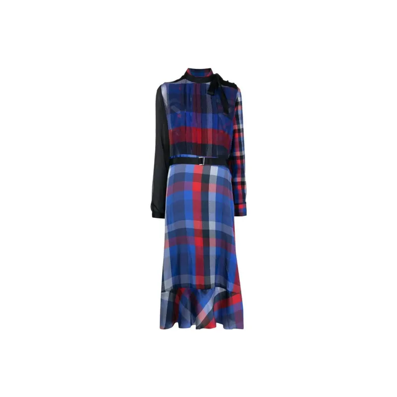 Sacai Long-Sleeved Dresses Women's Multicolor-0