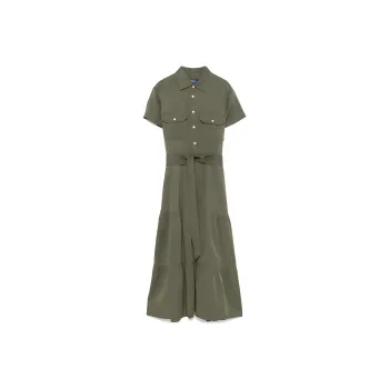 Ralph Lauren Belted Tiered Shirtdess