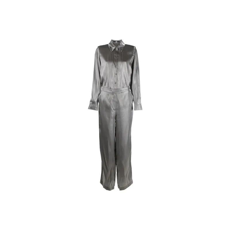 KARL LAGERFELD Iridescent Wide-leg Jumpsuit-0