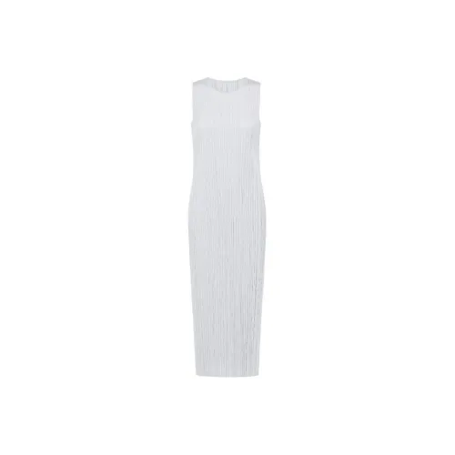 PLEATS PLEASE ISSEY MIYAKE Sleeveless Dresses Women's Light Gray