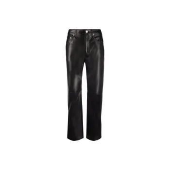 NANUSHKA Faux leather Cropped Straight leg Trousers