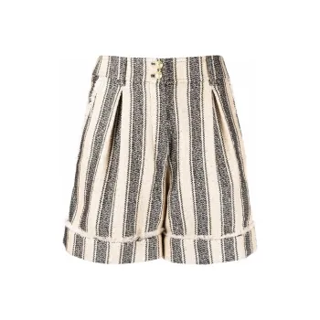 BALMAIN Striped Pique Shorts