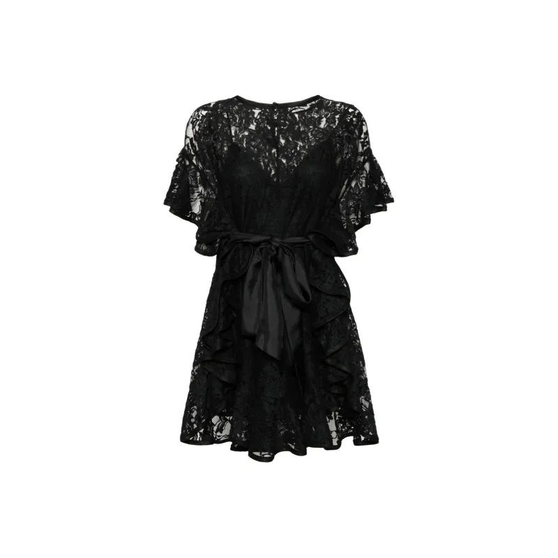 Zimmermann Crush Lace Frill Tunic Skirt-0