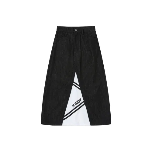 NERDY SS24 Denim Long Skirt Women's Black