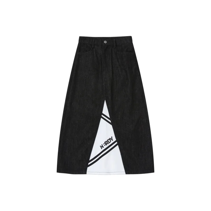 NERDY SS24 Denim Long Skirt Women's Black-0