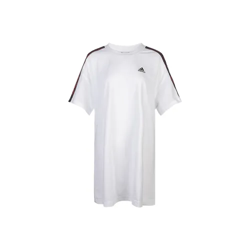 Adidas Short Sleeved Dresses Women's White