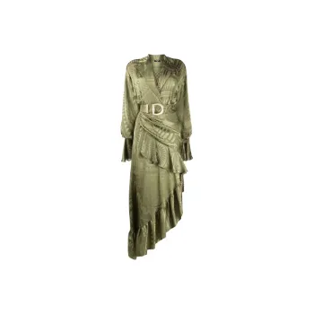 BALMAIN Long-Sleeved Dresses Women's Green