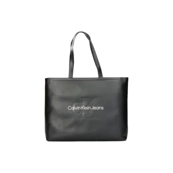 CALVIN KLEIN Synthetic Material Tote Bag, Shopping Bag, Handbag, Shoulder Bag Women's Black