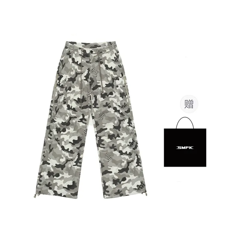 SMFK Casual Pants Unisex Snow Camouflage-0