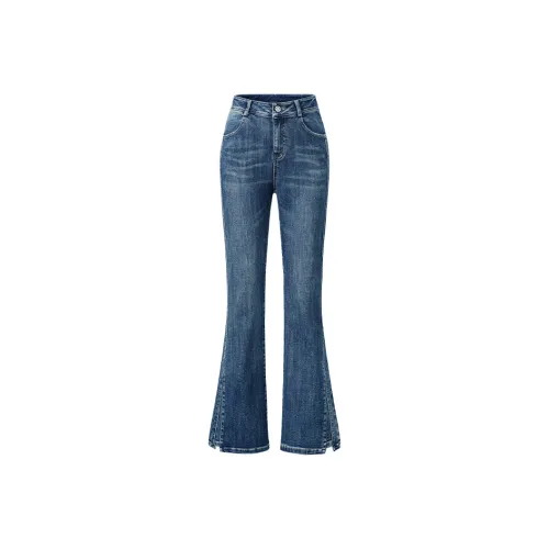 CHICHY CHICHY Size Sister Series Jeans Women's Azure Blue