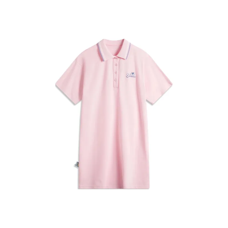 LiNing x Disney Short Sleeved Dress Women's Ying Pink-0
