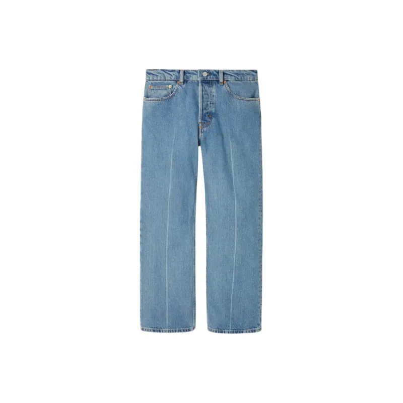 GUCCI Low Waist Cropped Denim Pants 'Blue'-0