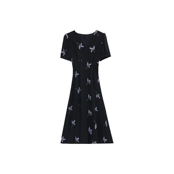 ETSE Short Sleeved Dresses Women's Black-0