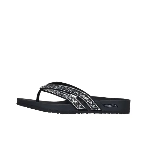 Skechers Arch Fit Meditation Massage Flip Flops Women's Black