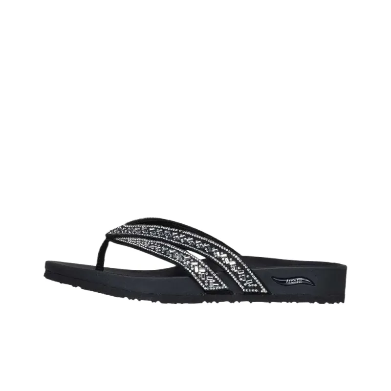 Skechers Arch Fit Meditation Massage Flip Flops Women's Black-0