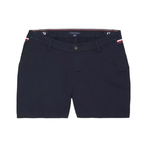 Tommy Hilfiger Seated Fit Solid Short Bottoms Desert Sky Casual Shorts Women's Blue
