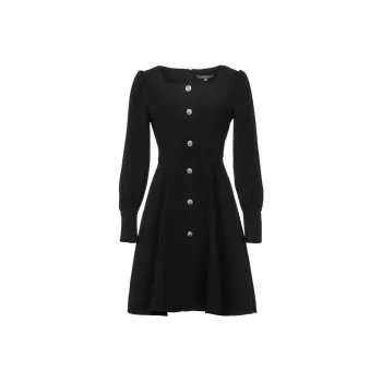 MeetMetro A Line Skirt Dress Black