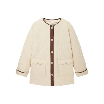 PEACEBIRD Puffer Jacket Women's Cannoli Cream