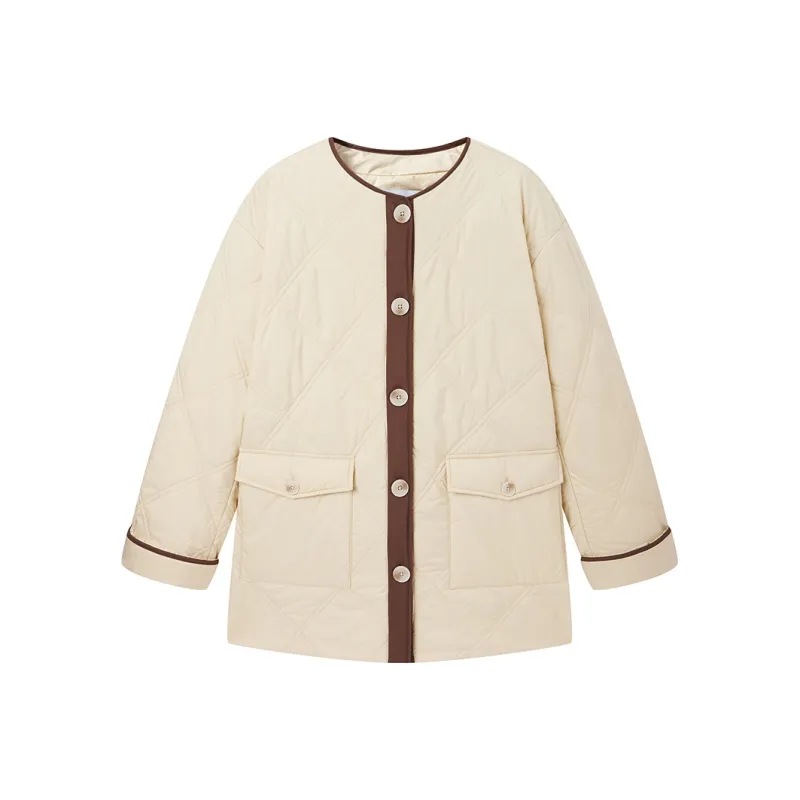 PEACEBIRD Puffer Jacket Women's Cannoli Cream-0