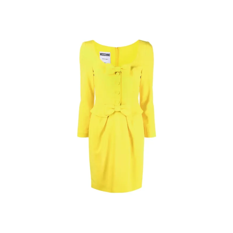 MOSCHINO Long-Sleeved Dresses Women's Yellow-0