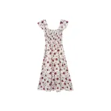Apricot with Red Floral