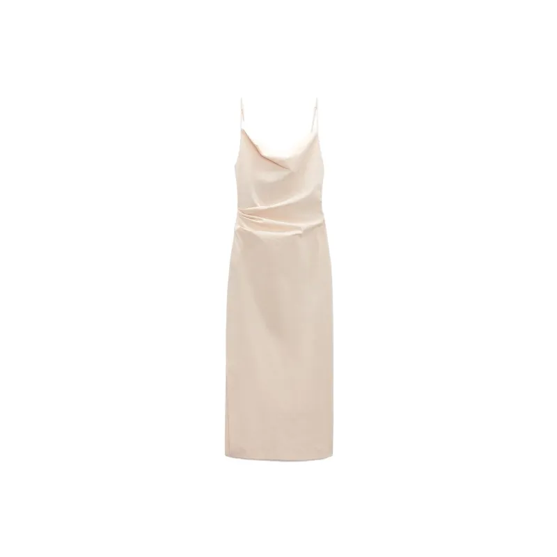 ZARA Slip Dresses Women's White-0