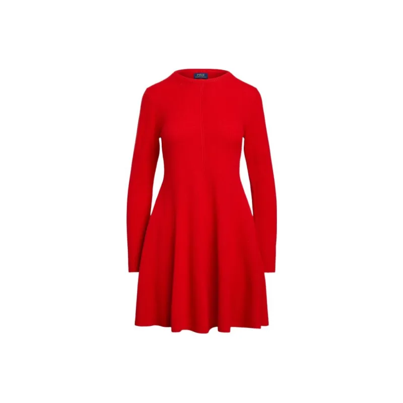 Polo Ralph Lauren SS23 Chinese New Year Collection Long Sleeved Dresses Women's Red-0