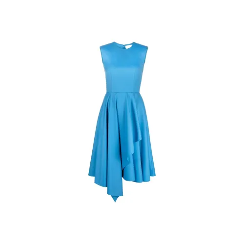 Alexander McQueen SS22 Sleeveless Dress Women's Blue