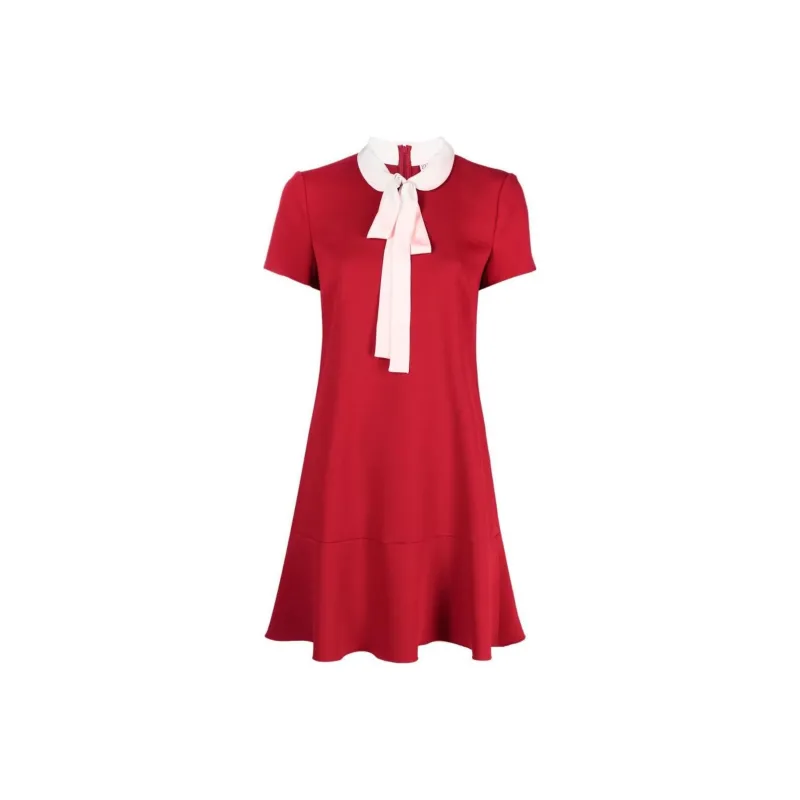 RED VALENTINO Short Sleeved Dresses Women's Red-0